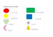 English Worksheet: Shapes 