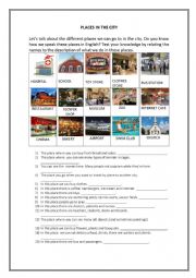 English Worksheet: Places in the city