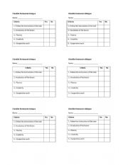 English Worksheet: Restaurant Role Play