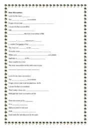 English Worksheet: Bare Necessities Listening