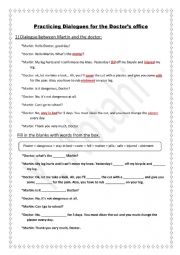 English Worksheet: At the doctor�s