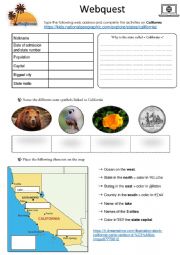 English Worksheet: Webquest Gold Rush-  Part 1