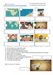 English Worksheet: Webquest Gold Rush-  Part 3