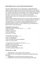 English Worksheet: Reading