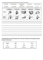 English Worksheet: Simple Present / Simple Past