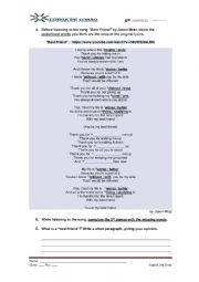 English Worksheet: Best Friend