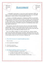 English Worksheet: Assessment