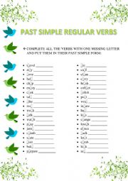 PAST SIMPLE REGULAR VERBS