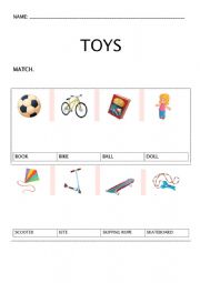 English Worksheet: toys