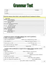 English Worksheet: future forms