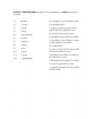 English Worksheet: MY FAMILY-VOCABULARY