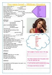 English Worksheet: You were love_ Whitney Houston