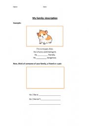 English Worksheet: DESCRIPTION