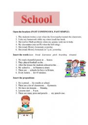 English Worksheet: SCHOOL LIFE