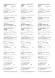 English Worksheet: The Show must go on - Queen