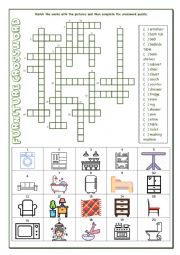 FURNITURE CROSSWORD