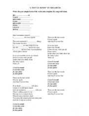 English Worksheet: A Tout Le Monde - Megadeth