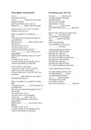 English Worksheet: Fill in the Lyrics