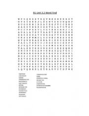 English Worksheet: Word Find for words associated with television 