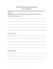 English Worksheet: What is Literature Good for?