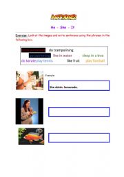 English Worksheet: Simple Present (Third person singular)