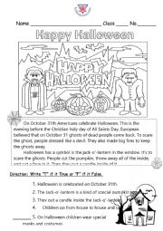 English Worksheet: Halloween