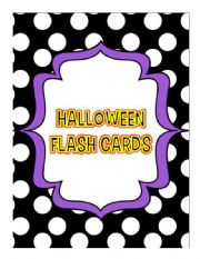 Halloween flashcards worksheets