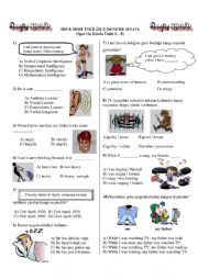 Multiple Choice Test for 8th Classes in Turkey