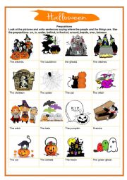 Halloween - prepositions