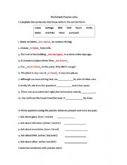 English Worksheet: Passive voice