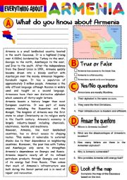 Everything about ARMENIA - Reading + KEY