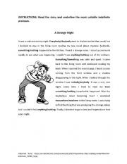 English Worksheet: Indefinite pronouns Exercises