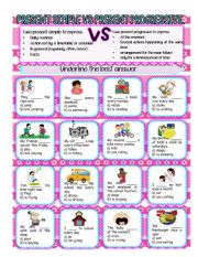 English Worksheet: ★★★ PRESENT SIMPLE VS PRESENT PROGRESSIVE REVIEW ★★★