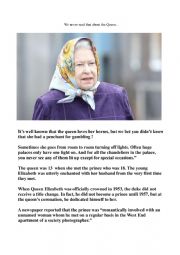 We never read that about the Queen !