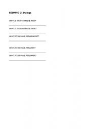English Worksheet: Food and drink