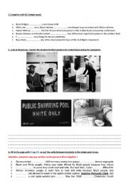 English Worksheet: Black history month (simple past)