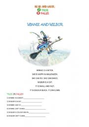 English worksheet: Winnie and Wilbur: True or False