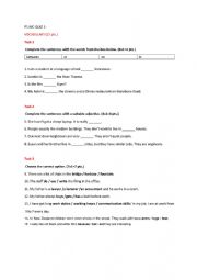 English Worksheet: vocabulary