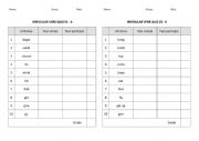 English Worksheet: Past simple verbs - irregular - Quiz 2