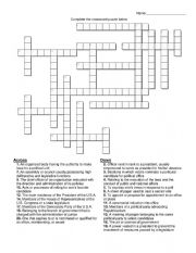 American Electoral System Crossword Puzzle