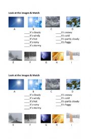 English Worksheet: Weather game