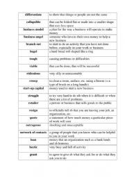 English Worksheet: Business Vocabulary 