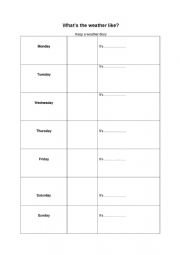English Worksheet: What�s the weather like