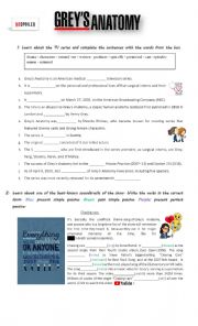 English Worksheet: Learning english with Greys anatomy