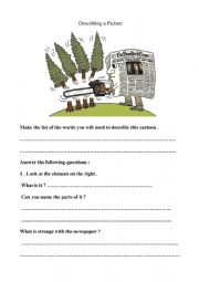 English Worksheet: A cartoon about deforestation