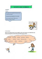 Speaking activity - SPORTS 