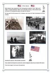 Ellis Island - Text and immigration interview. Question formation