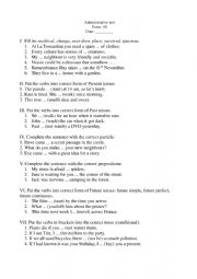 English Worksheet: Test