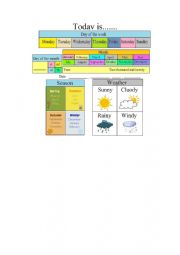 English Worksheet: Todays date routine