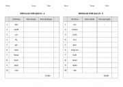 English Worksheet: Past simple verbs - irregular - Quiz 3